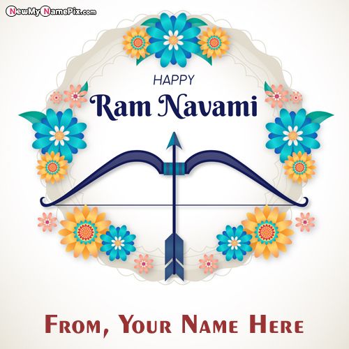 2024 Happy Ram Navami Greeting Card With Name Editable