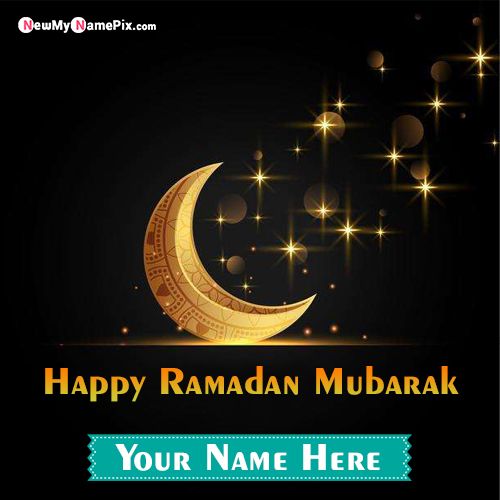 Write Your Name On Happy Ramadan Greeting Card Photo Edit