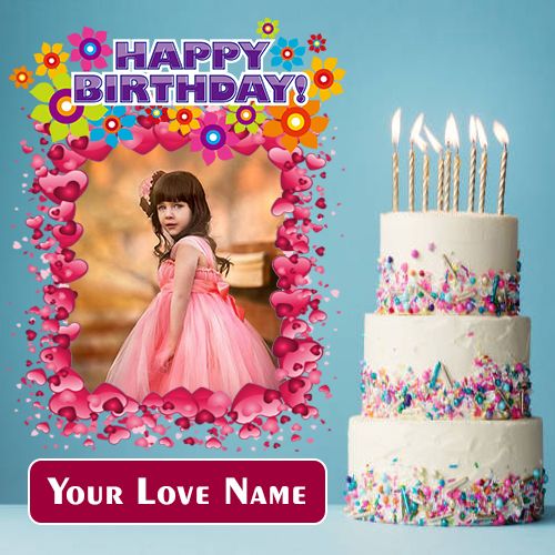 Love Name And Photo Creator Birthday Cake Images
