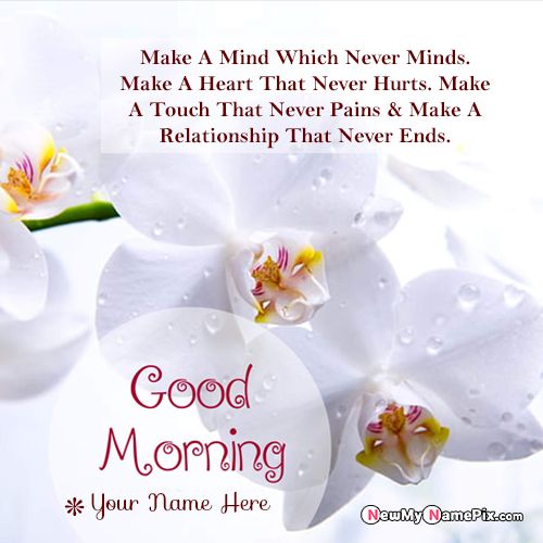 Latest Good Morning Greetings Cards With Name Wishes