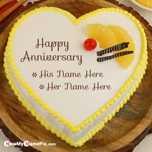 Make Your Name On Anniversary Design Cake Wishes Pictures Create
