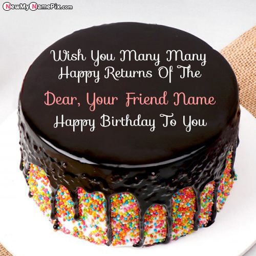 Birthday Cake Wishes With Friend Name Images