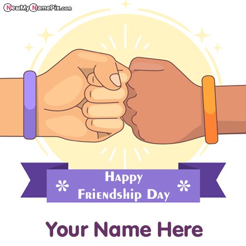 Online Friendship Day Greeting Card Edit Name