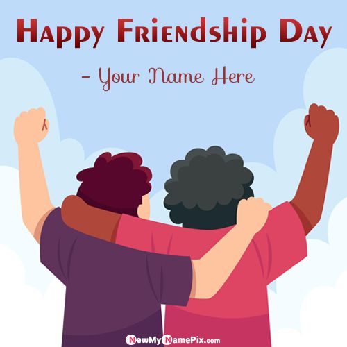 Name Printed Happy Friendship Day Wallpapers Free Edit Online