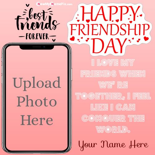 Online Generate My Photo Friendship Day Card Free