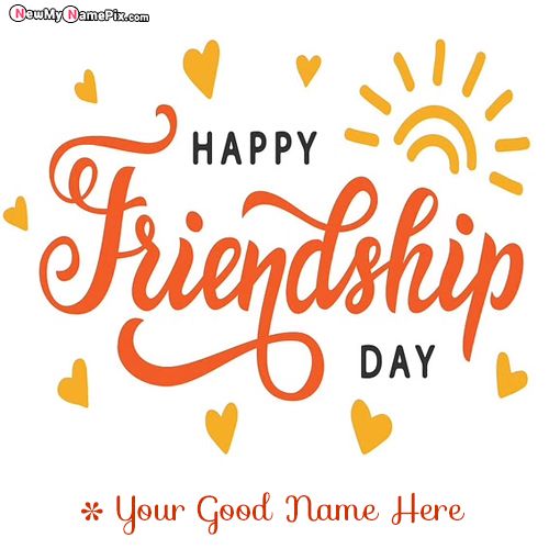 Customize Name Writing Friendship Day Free Pic