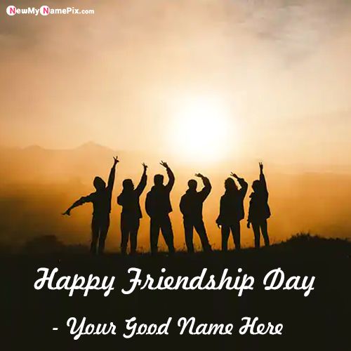 New Personal Name Write Friendship Day Wishes Card