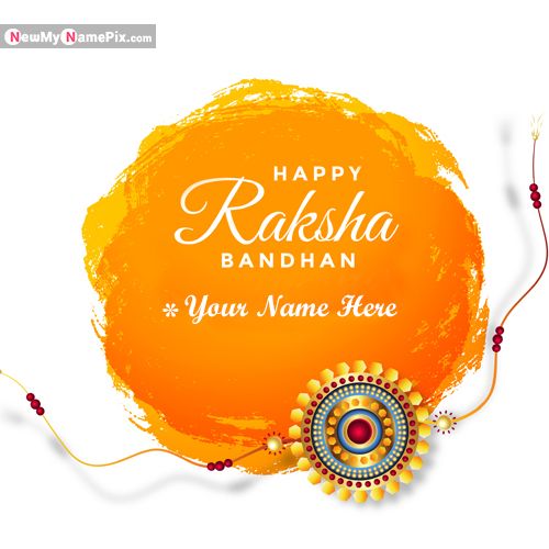 Happy Raksha Bandhan Blessing Message Name Create Card