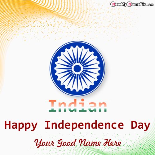 Write Name On 2022 Independence Day Images India Flag