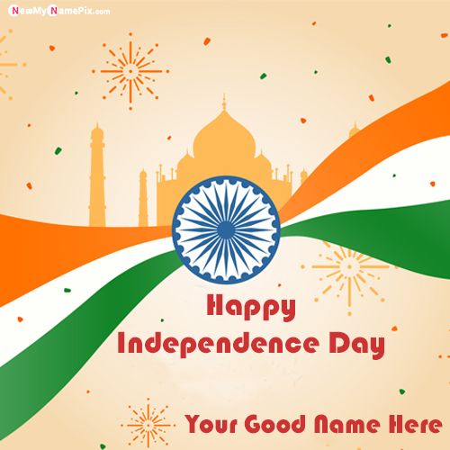 2022 15th August Celebration Flag Design Images With Name