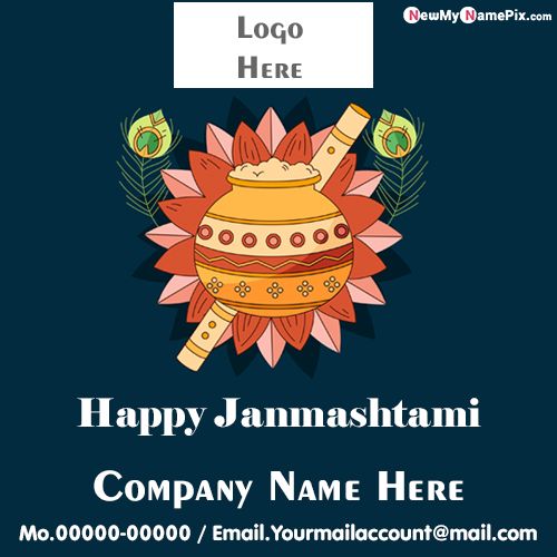 Online Brand Name And Png Icon Add Festival Janmashtami Wishes