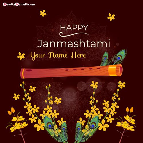 Ready Made Template Happy Janmashtami Wishes With Name