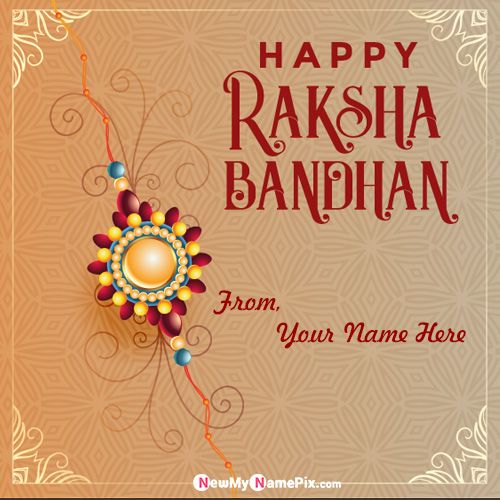 Best Design Rakhi Send My Brother Wishes With Name
