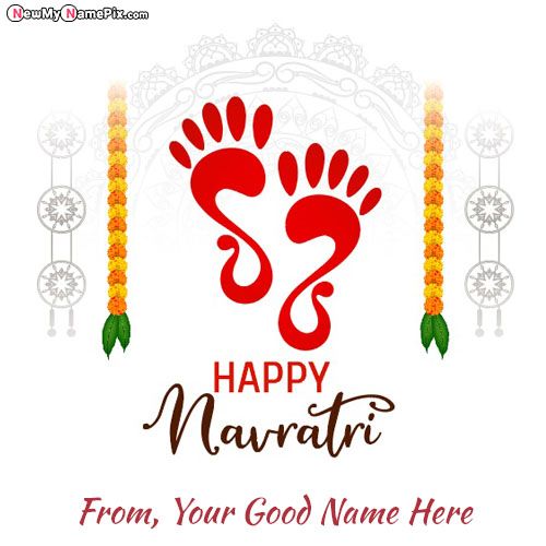 Create Your Name Festival Happy Navratri Photo