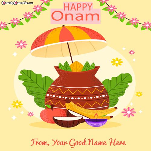Wish You Happy Onam Photo With Name Writing