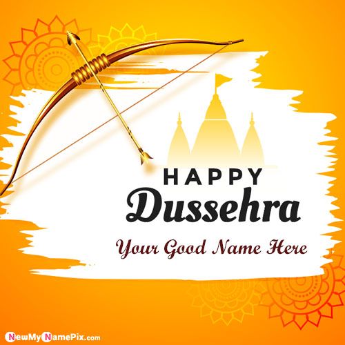 Online Write My Name Happy Dussehra Festival Images