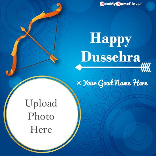 Happy Dussehra Photo Add Greeting Card Create