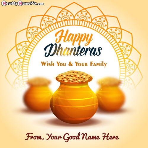 Festival Happy Dhanteras Wishes Photo Maker Name Edit