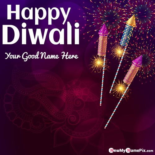 Create Online Diwali Crackers Pictures Personal Name