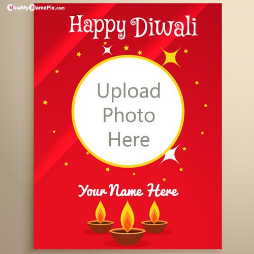 Happy Diwali Wishes With Name Photo Frame 2022