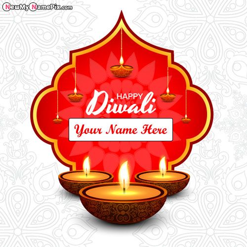 Beautiful Happy Diwali Wishes Custom Name Writing