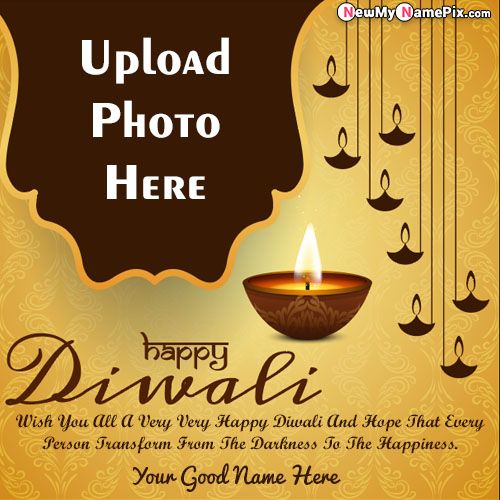 Latest Happy Diwali Greeting Card Photo And Name Wishes