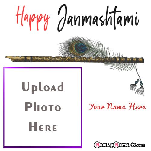 Happy Janmashtami Wishes Frame Edit Free Online