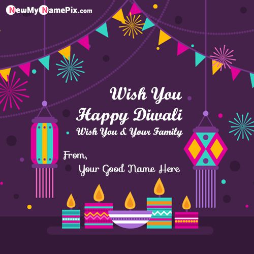 Personal Name Write Happy Diwali 2022 Wishes Photo Free