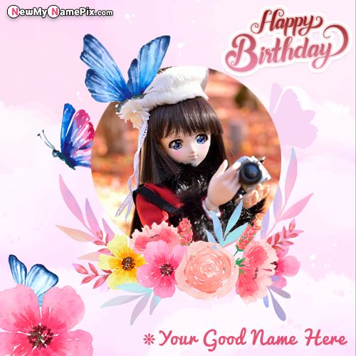 Birthday Photo Frame Design Greeting Cards With Name Images Edit
