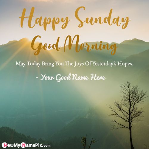 Happy Sunday Wishes With Name Quotes Images