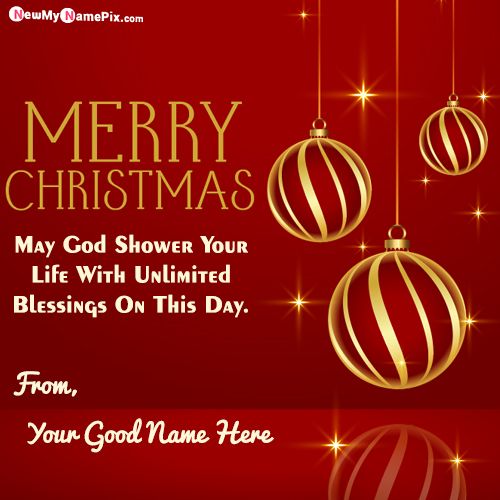 2022 Greeting Card Merry Christmas Wishes With Name
