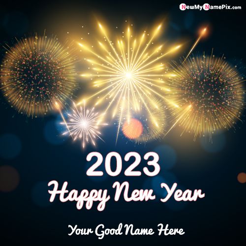 New Year 2023 Cracker Wishes Images With Name