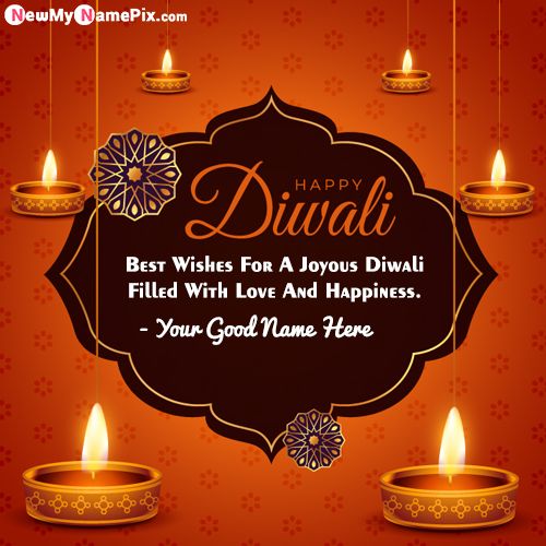 Latest Happy Diwali Greetings Images Edit Online Name