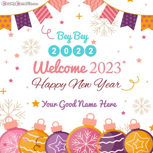 Welcome 2023 New Year Images With Name Cards Free