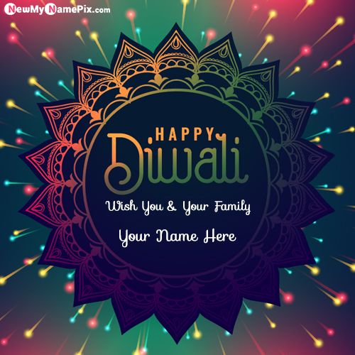 Customize Create Diwali Fireworks 2022 Wishes With Name