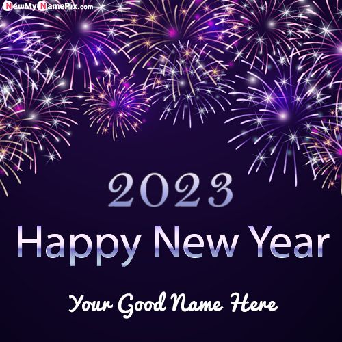 Beautiful Fireworks Happy New Year 2023 Photo Edit