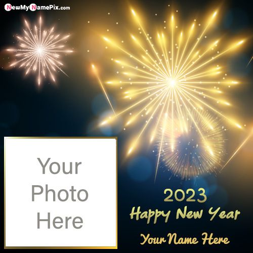 Frame Edit Happy New Year 2023 Greeting Cards Free