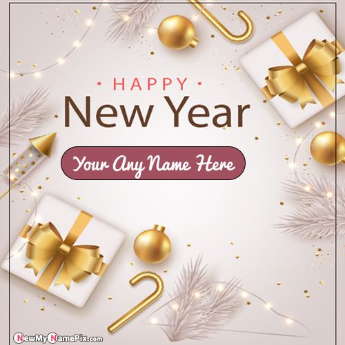 Happy New Year 2024 Photo Edit Name Cards