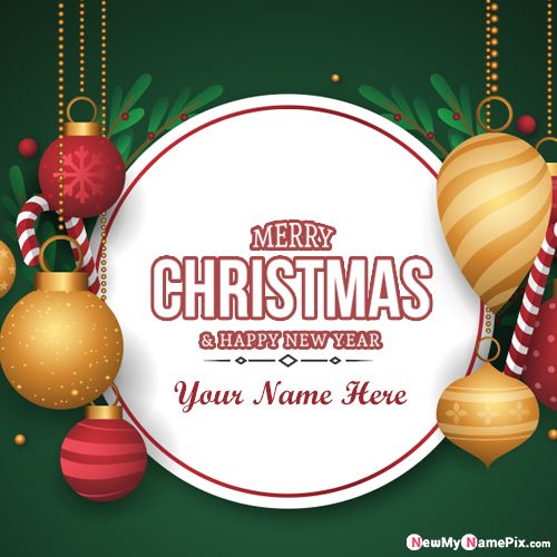 Merry Christmas 2023 New Year Wishes Pictures On Name Write