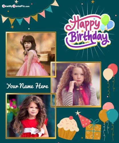 Happy Birthday Frame Design Card Edit Customized Online