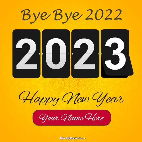 Welcome New Year 2023 Images With Name Card Maker