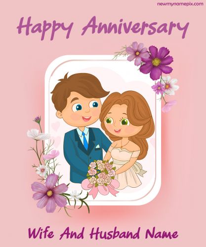 Anniversary Wishes Beautiful Photo Frame Images Customize