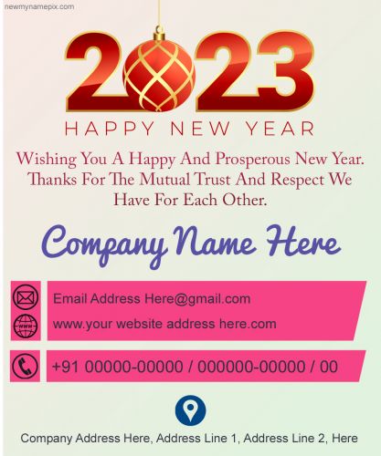 Happy New Year Corporate Wishes Best Greeting Photo Create Online