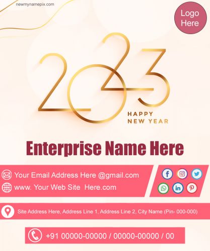 Enterprise New Year 2023 Greeting Card Online Editor Free Download