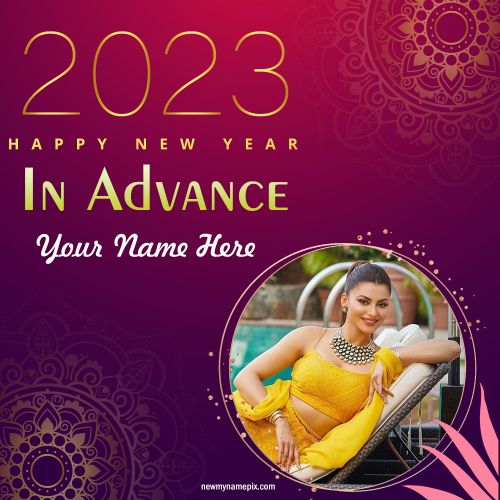 Advance Happy New Year 2023 Greeting Card Photo With Name
