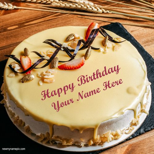 Delicious Birthday Cake Wishes With Name Images Edit Online Free
