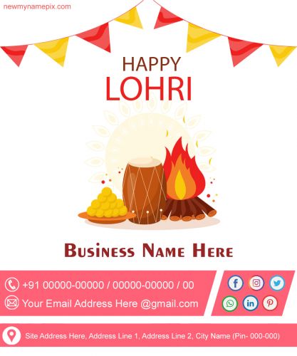 Happy Lohri Corporate Wishes Edit Greeting Card Online Free