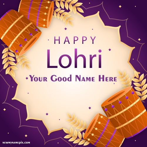 Lohri Festival Wishes With Name Edit Create Customized Card