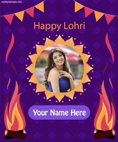 Happy Lohri Photo Add Greeting Card Edit Name Wishes Online Free