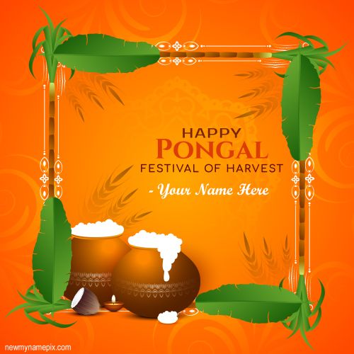Happy Pongal Wishes Photo Maker Online Free 2023